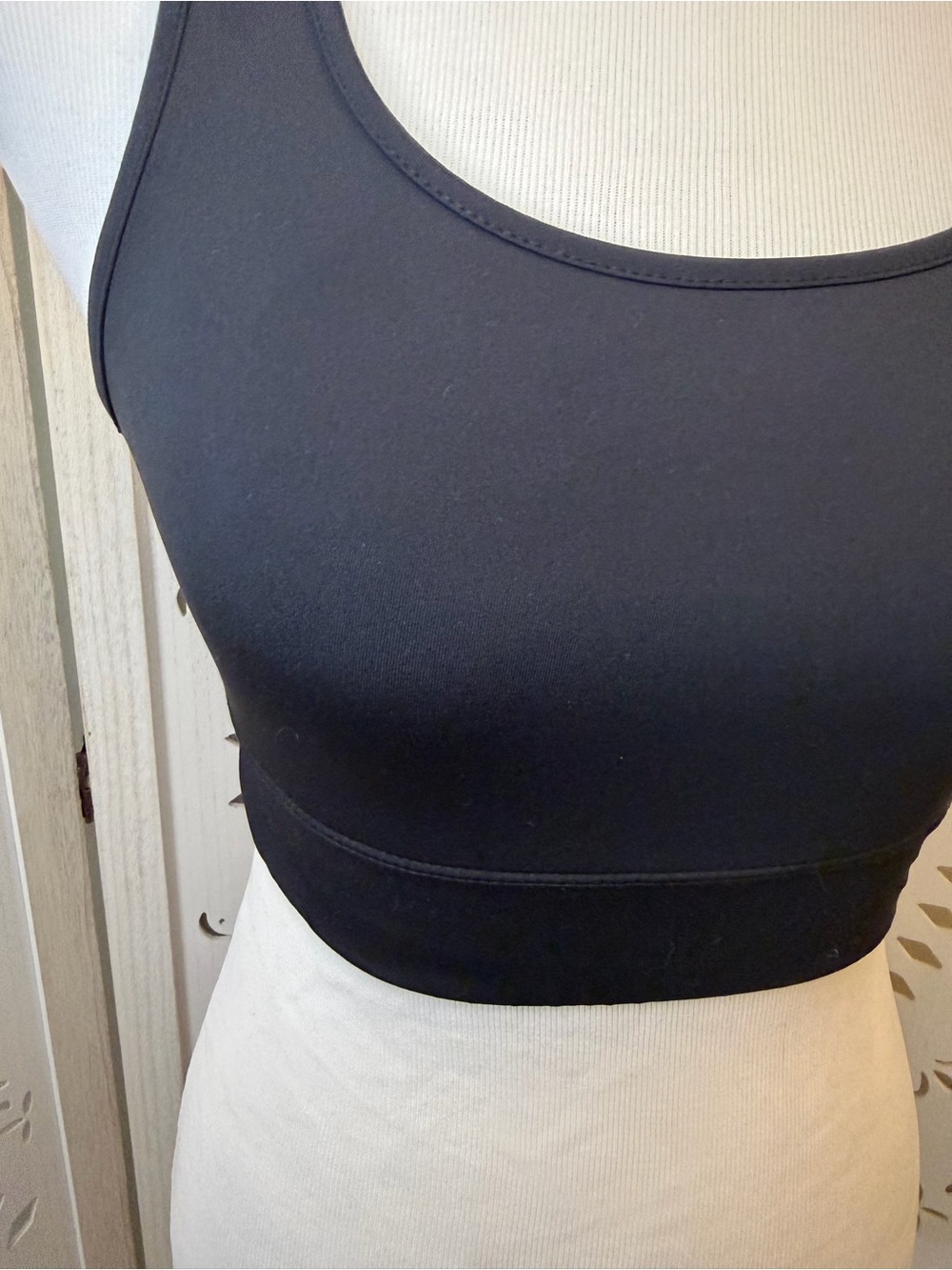 Black Racerback Sports Bra - Picture 3 of 7